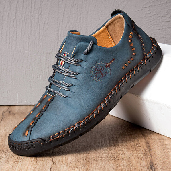 Handmade Leather Shoes Men's Breathable Casual Shoes