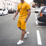 Men's Summer 2pcs Short Sport Tracksuits