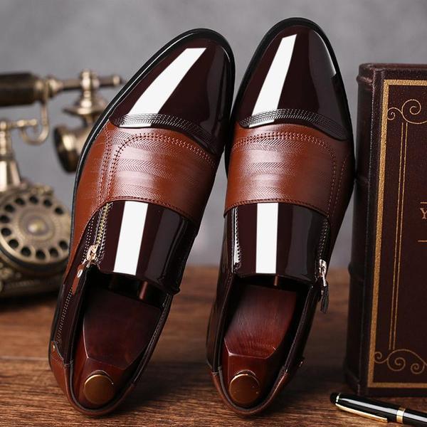 Shoes - Luxury Men's Formal Business PU Leather Shoes