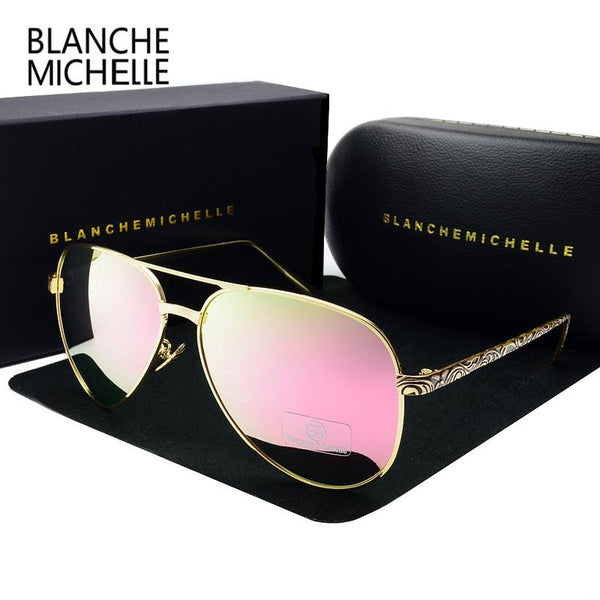 Women High Quality Pilot Polarized UV400 Sunglasses + Original Box