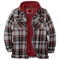 Fashion Plaid Men's Hooded Thick Warm Outerwear Coat