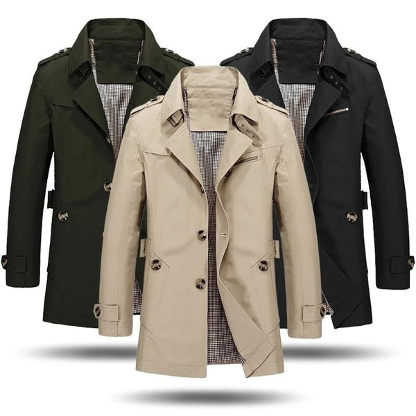 Warm Fleece Outwear Windbreaker Jacket Casual Trench Coat