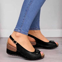 Casual Sewing Women Comfortable Ladies Retro Wedges Sandals Plus Size