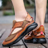 Men's Summer Breathable Leather Sandals