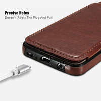 Luxury Retro Leather Card Slot Holder Cover Case For Samsung S10 Plus Lite Note 9 8 S9 S8 Plus S7 Edge