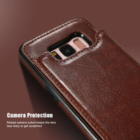 Luxury Retro Leather Card Slot Holder Cover Case For Samsung S10 Plus Lite Note 9 8 S9 S8 Plus S7 Edge
