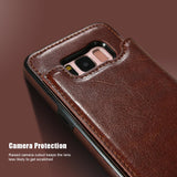 Luxury Retro Leather Card Slot Holder Cover Case For Samsung S10 Plus Lite Note 9 8 S9 S8 Plus S7 Edge