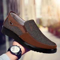 Mens Shoes - Large Size Anti-slip sole Men's Canvas Shoes Walking Comfortable Flat Slip On Shoes