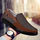 Mens Shoes - Large Size Anti-slip sole Men's Canvas Shoes Walking Comfortable Flat Slip On Shoes