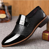 Men's Leather Flat Business Oxfords Shoes