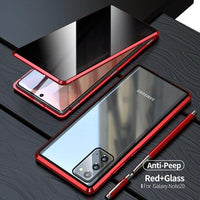 Anti Peeping Privacy Glass Metal Magnetic Case for Samsung Galaxy Note 20/Note 20 Ultra(Buy 2 Get 10% Off)
