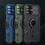 Impact Resistant Armor Cover Slide Camera Case for iPhone 12 Series