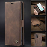 Case&Strap - Luxury Flip Retro Leather Card Holder Flip Cover Case For Samsung Note 10 pro S10 plus S10 lite S10 Note 9 8 S9 S8 Plus