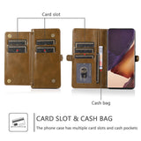 Detachable Magnetic PU Leather Wallet Case for Samsung Galaxy Note Series