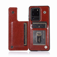 Retro PU Leather Flip Wallet Holder Cover For Samsung Galaxy S20/S20Plus/S20Ultra/S10/9 Note10/9