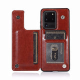 Retro PU Leather Flip Wallet Holder Cover For Samsung Galaxy S20/S20Plus/S20Ultra/S10/9 Note10/9