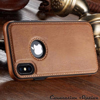 Phone Case - Vintage PU Leather Back Ultra Thin Case Cover for iphone X XS Max XR
