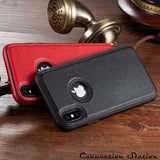 Phone Case - Vintage PU Leather Back Ultra Thin Case Cover for iphone X XS Max XR
