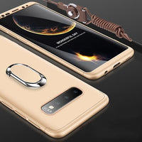360° Full Protection 3 IN 1 Magnetic Ring Holder Case For Samsung S10/Plus/E Note 9/8 S9 S8/Plus S7/Edge With FREE Strap