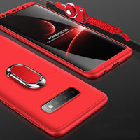 360° Full Protection 3 IN 1 Magnetic Ring Holder Case For Samsung S10/Plus/E Note 9/8 S9 S8/Plus S7/Edge With FREE Strap