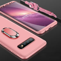 360° Full Protection 3 IN 1 Magnetic Ring Holder Case For Samsung S10/Plus/E Note 9/8 S9 S8/Plus S7/Edge With FREE Strap