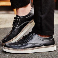 Shoes - Hand Sewing Men's Genuine Leather Casual Shoes