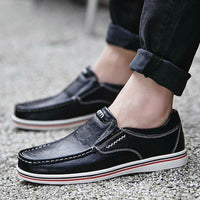 Shoes - Hand Sewing Men's Genuine Leather Casual Shoes