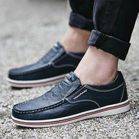 Shoes - Hand Sewing Men's Genuine Leather Casual Shoes