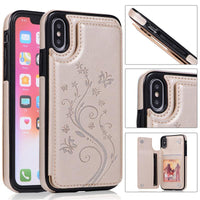 Luxury Retro Floral Wallet Leather Card Holder Kickstand Case For iPhone X XR XS MAX 8 7 6S 6 Plus