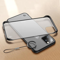 Luxury Frameless Matte Case for iPhone with Rings