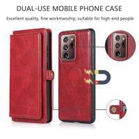 Detachable Magnetic PU Leather Wallet Case for Samsung Galaxy Note Series