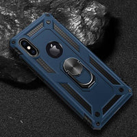 Phone Case - Shockproof Armor Bumper Magnetic Ring Holder Case For iPhone X XR XS MAX 8 7 6S 6/Plus