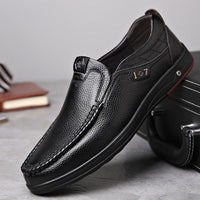 Shoes - Men Solid Slip On Leather Shoes