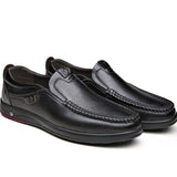 Shoes - Men Solid Slip On Leather Shoes
