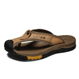 Cow Leather Men Sandals Slippers