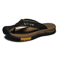Cow Leather Men Sandals Slippers