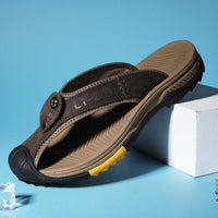 Cow Leather Men Sandals Slippers