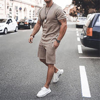 Men's Summer 2pcs Short Sport Tracksuits