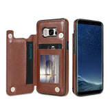 Case & Strap - Luxury Shockproof Armor Leather Wallet Magnet Flip Case For Samsung S20/Plus/ultra/A20S