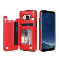 Case & Strap - Luxury Shockproof Armor Leather Wallet Magnet Flip Case For Samsung S20/Plus/ultra/A20S