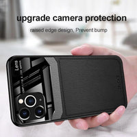 Shockproof PU Leather Tempered Glass With Stand Case for iPhone 12/12 Pro/12 Pro max/12 Mini/11