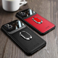 Shockproof PU Leather Tempered Glass With Stand Case for iPhone 12/12 Pro/12 Pro max/12 Mini/11