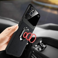 Shockproof PU Leather Tempered Glass With Stand Case for iPhone 12/12 Pro/12 Pro max/12 Mini/11