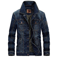 Men's Clothing - Brand Winter Thick Warm Fleece Windbreaker Denim Jacket