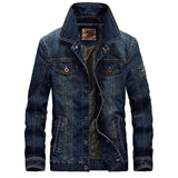 Men's Clothing - Brand Winter Thick Warm Fleece Windbreaker Denim Jacket