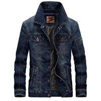 Men's Clothing - Brand Winter Thick Warm Fleece Windbreaker Denim Jacket