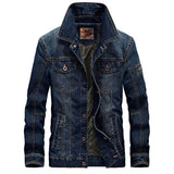 Men's Clothing - Brand Winter Thick Warm Fleece Windbreaker Denim Jacket