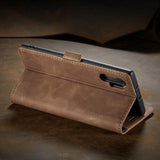 Case&Strap - Luxury Flip Retro Leather Card Holder Flip Cover Case For Samsung Note 10 pro S10 plus S10 lite S10 Note 9 8 S9 S8 Plus
