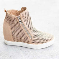 Casual Side Zipper Anti Skid Outsole Ladies Shoes