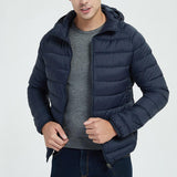 Winter Men Light Weight Duck Down Cotton Parka Coat